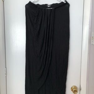 Black Maxi Slit Skirt